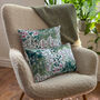 Luxury Super Soft Velvet Cushion Cottage Garden White, thumbnail 4 of 5