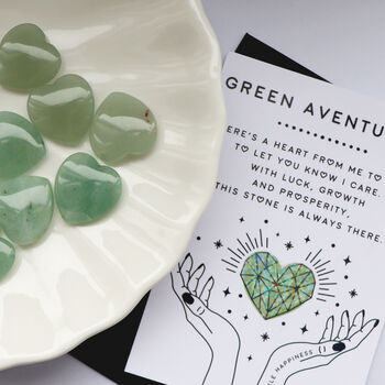 Green Aventurine Polished Heart For Luck And Abundance, 2 of 4