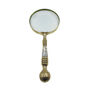 Mother Of Pearl Brass Magnifying Glass With Wooden Box, thumbnail 9 of 10