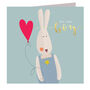 Gold Foiled Baby Bunny Boy Card, thumbnail 2 of 5