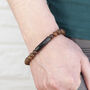 Personalised Men's Black Clasp Wooden Bracelet, thumbnail 7 of 7