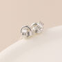 Sterling Silver Love Knot Micro Stud Earrings, thumbnail 3 of 6