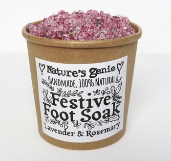 Lavender And Rosemary Festive Foot Soak Tub, 3 of 9