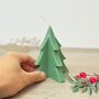 Festive Green Christmas Tree Candle Christmas Decoration, thumbnail 6 of 7