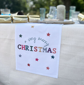 Colourful Christmas Table Runner, 5 of 8