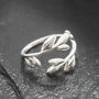 Adjustable Leaf Ring In Sterling Silver, thumbnail 1 of 3