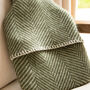 Olive Green Herringbone Wool Hot Water Bottle, thumbnail 3 of 3