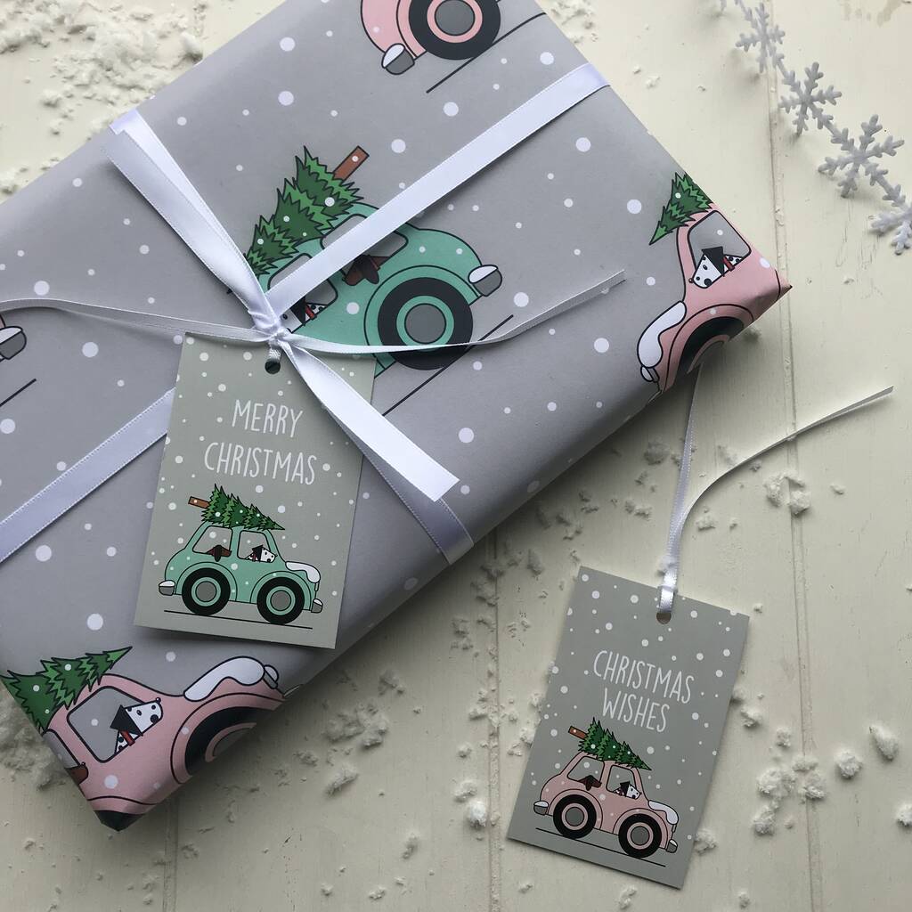 Snowy Day Christmas Wrapping Paper Set, 1 of 4