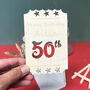 Personalised 50th Birthdays Wooden Card, thumbnail 4 of 7