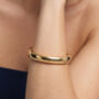 Kin 18 K Gold Plated Plain Bangle, thumbnail 5 of 5