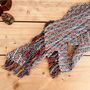 Hand Loomed Recycled Soft Rainbow Blanket Sofa Throw, thumbnail 5 of 12