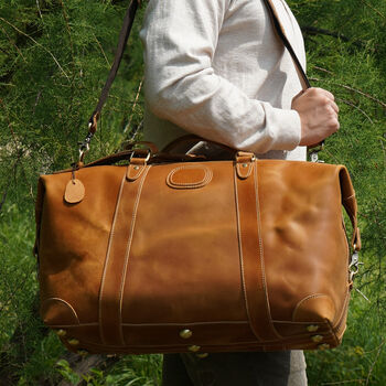 Genuine Leather Boarding Bag For Travelling, 3 of 12