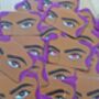 Flame Eyes Holographic Sticker, thumbnail 2 of 4