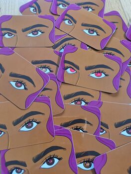 Flame Eyes Holographic Sticker, 2 of 4