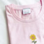 Sunflower Organic Embroidered T Shirt, thumbnail 1 of 2