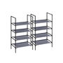 Set Of Two Grey Four Tier Shoe Storage Organiser Rack, thumbnail 4 of 7