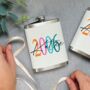 Personalised Colourful Birth Year Hip Flask, thumbnail 1 of 5