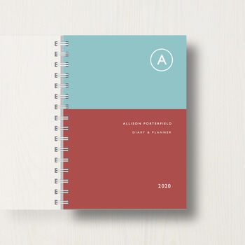 Personalised 2022 Diary With Single Initial Monogram, 10 of 10