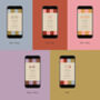 Digital Download Birthday Party Invite With Striped Border, thumbnail 6 of 6