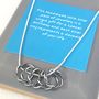 50th Birthday Handmade Silver Rings Necklace, thumbnail 1 of 6