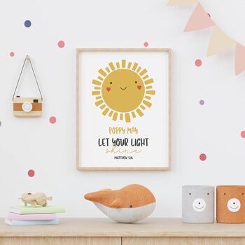 Personalised Let Your Light Shine Print, 2 of 5