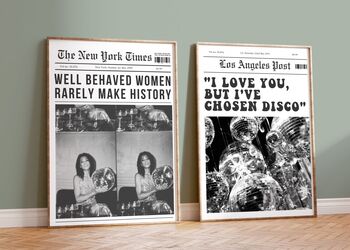 B And W Well Behaved Women Quote Retro Kitchen Art, 3 of 3