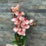 Large Peach Artificial Silk Orchid, thumbnail 7 of 7