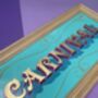 'Carnival' Gold Leaf Typography Wall Art Sign, thumbnail 7 of 11