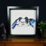 Framed Personalised Magpie Couple Anniversary Print, thumbnail 3 of 4