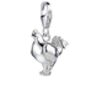 Chicken Sterling Silver Jewellery Charm, thumbnail 1 of 7