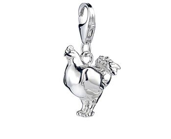 Chicken Charm Sterling Silver, 3 of 11