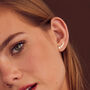 Shooting Star 9ct Gold Climber Earrings, thumbnail 1 of 8