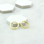 Gold Plated 925 Silver Crystal Initial Hoop Earrings, thumbnail 8 of 12
