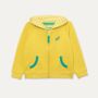 Organic Cotton Yellow Zip Up Kids Hoodie With Pockets, thumbnail 1 of 6