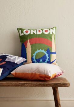 London Needlepoint Cushion, 3 of 3