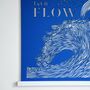 Mermaid 'Let It Flow' Blue Papercut Wall Art, thumbnail 8 of 11