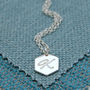 Personalised Sterling Silver Hexagon Initial Necklace, thumbnail 1 of 5