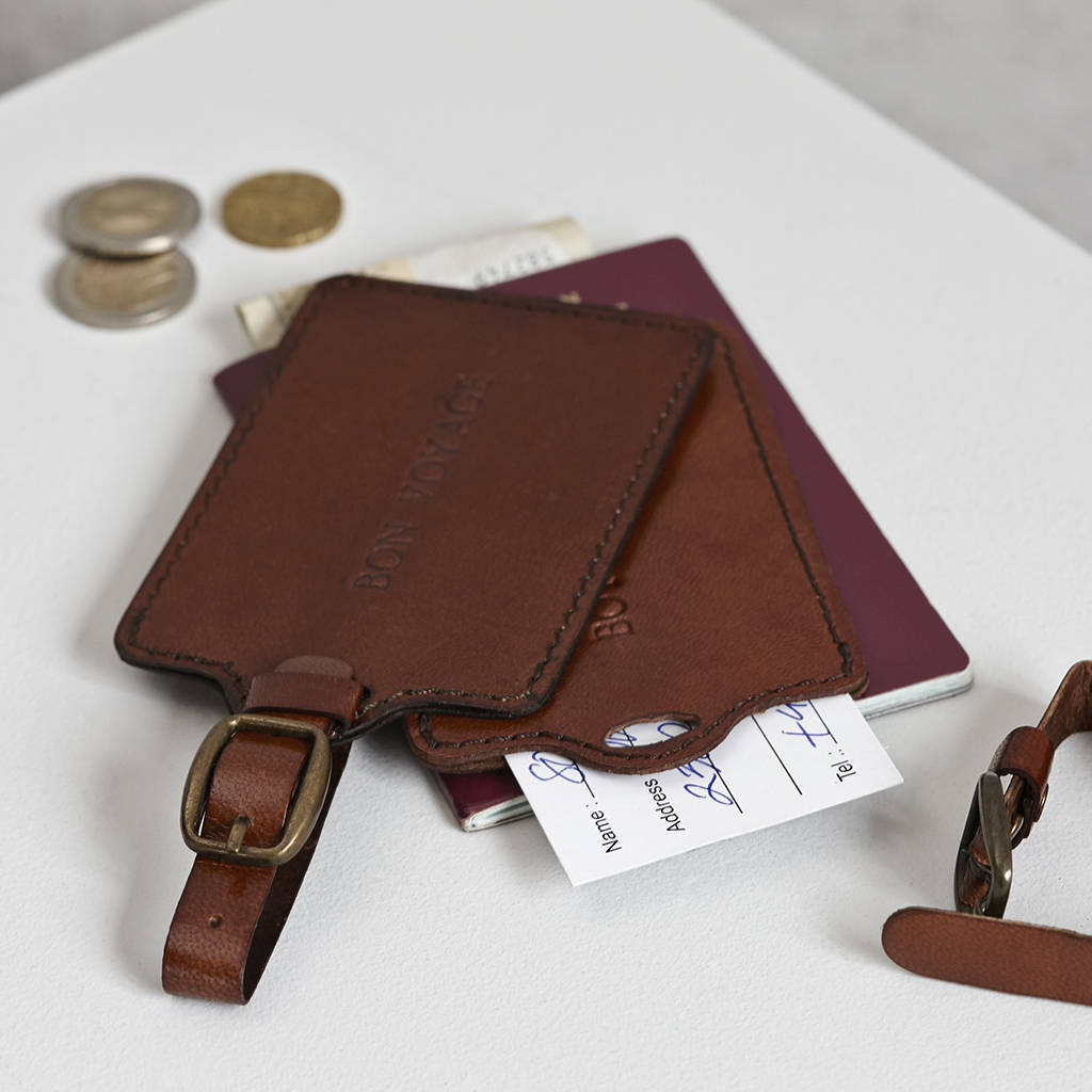 Personalised Leather Luggage Tag By Life Of Riley