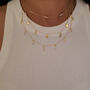 Dainty Gold Plated Crystal Necklace Luna, thumbnail 2 of 4