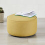 Camden Short Piped Drum Stool With Piping, thumbnail 1 of 11