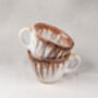 White Set Of Two Porcelain Tea Cup With Saucer, thumbnail 4 of 12