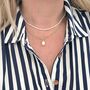 Pearl Skinny Gemstone Beaded Necklace, thumbnail 4 of 8