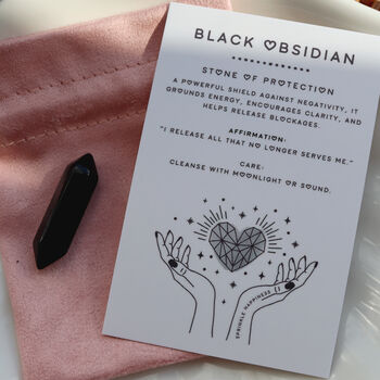 Black Obsidian Crystal Point For Strength And Grounding, 2 of 5