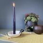 Porcelain And Leather Tapered Candle Holder, thumbnail 8 of 11