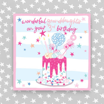3rd Birthday Card For Daughter/Granddaughter/Niece, 2 of 3