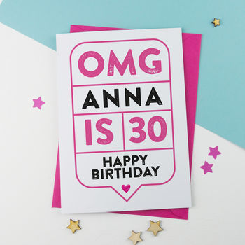 Omg 30th Birthday Card Personalised, 3 of 3