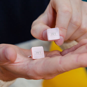 Initial Personalised Solid Square Cufflinks, 3 of 12
