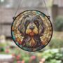 Cockapoo Black Stained Glass Effect Suncatcher, thumbnail 2 of 6