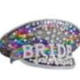 Rainbow Rhinestone And Pearl Embellished Bride Hat, thumbnail 2 of 2