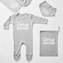 Personalised Little Brother Babygrow Gift Set, thumbnail 1 of 3